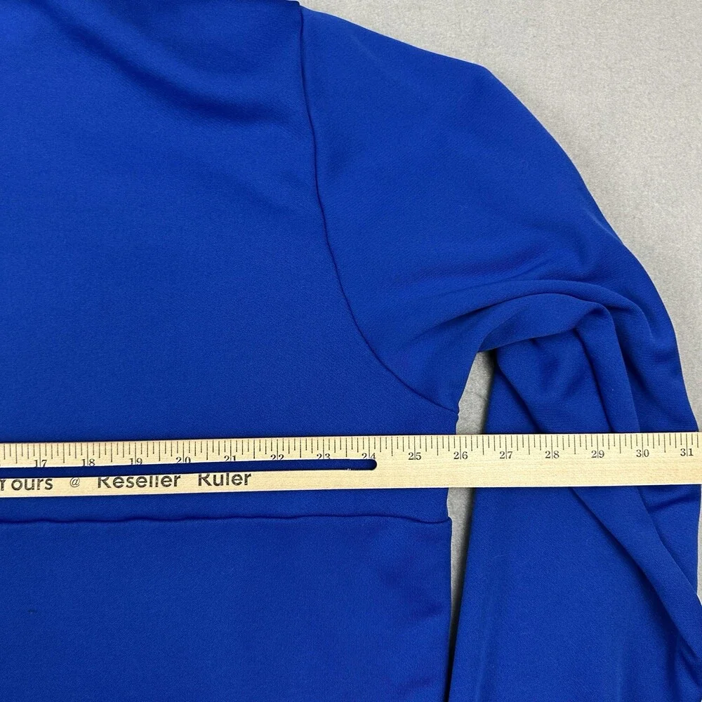 Adidas Sweater Men 2XL Blue Solid 1/4 Zip Golf Pullover Collar Golfer XXL